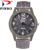 2017 New Fashion Casual Ladies watch Bamboo Wood Watch Men Wooden Grain Leather Starp Quartz Women Watches Reloj Mujer