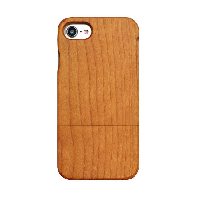 100% Natural Wood Hard Back Case For iPhone 7 6 6S Plus SE 5 5s Real Wooden Walnut Rosewood Bamboo Phone Cases for iPhone7 Cover