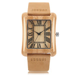 Stylish Wooden Watches for Men and Women Couple Lover's Gift Quartz Watch Fashion Nature Wood Bamboo Real Leather Band Relogio