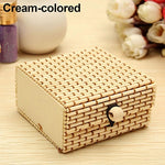 Ring Necklace Earrings Bamboo Wooden Case Jewelry Storage Boxes Holder Gift