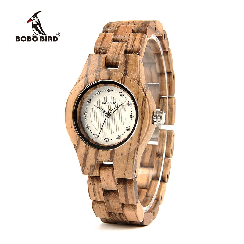 BOBO BIRD V-O29 Top Brand Luxury Women Unique Watch Bamboo Wooden Fashion Quartz Watches