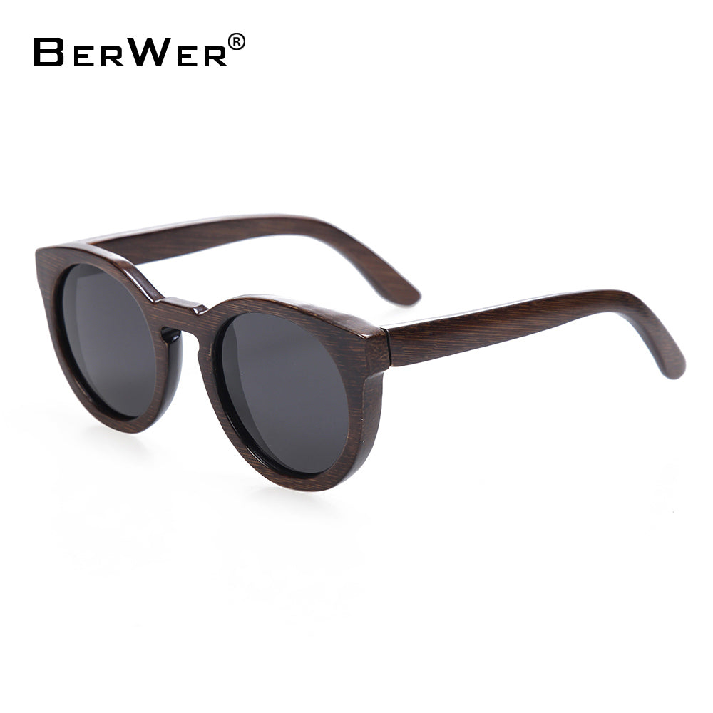 BerWer Sun glasses for men and women polarized new fashion wooden sunglasses high quality bamboo frame in stock