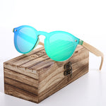 2018 BARCUR Sunglasses Cat Eye Wood Bamboo Sunglasses Women Fashion Mirror Sunglasses Men Brand Designer HD Glasses