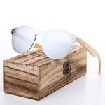 2018 BARCUR Sunglasses Cat Eye Wood Bamboo Sunglasses Women Fashion Mirror Sunglasses Men Brand Designer HD Glasses