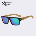 XIU Polarized Sunglasses Men Vintage Bamboo Glasses Fashion Sunglass Women  Brand Designer Oculos De Sol Masculino