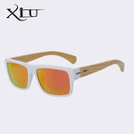XIU Polarized Sunglasses Men Vintage Bamboo Glasses Fashion Sunglass Women  Brand Designer Oculos De Sol Masculino