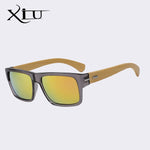 XIU Polarized Sunglasses Men Vintage Bamboo Glasses Fashion Sunglass Women  Brand Designer Oculos De Sol Masculino