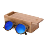 BerWer round Frame Bamboo Sunglass 2018 Fashion Wooden Sunglasses Men Women Sun Glasses