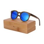 BerWer round Frame Bamboo Sunglass 2018 Fashion Wooden Sunglasses Men Women Sun Glasses