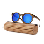 BerWer round Frame Bamboo Sunglass 2018 Fashion Wooden Sunglasses Men Women Sun Glasses