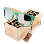 BOBO BIRD  Fashion Wooden Bamboo Men Sunglasses Women Eyewear Plasti Sun Glasses Handmade Cheap glasses Custom logo in wood box