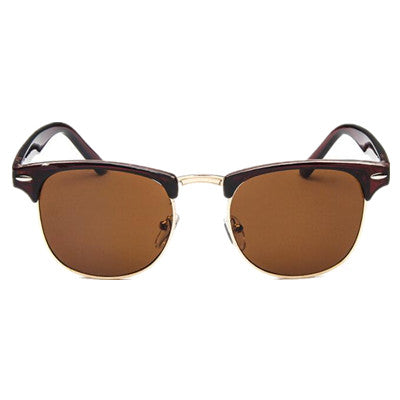 Half Metal Bamboo Sunglasses Men Women Brand Designer Glasses Mirror Sun Glasses Fashion Gafas Oculos De Sol UV400