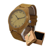 SIHAIXIN Clock Man Minimalist Wooden Watch Male With Men Fashion Casual Brown Leather Luxury Bamboo Wood Watch Quartz Cheap Gift