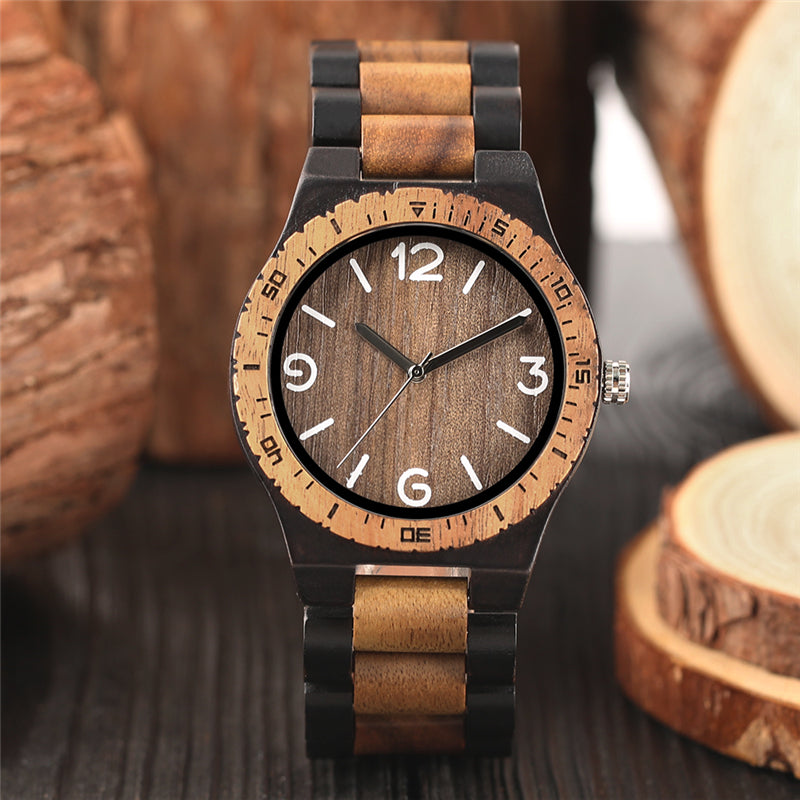 Minimalist Retro Full Wooden Watches Women Men Bamboo Wood Bracelet Fashion Creative Quartz Wristwatch Handmade Gifts Clock Hour