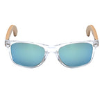 BOBO BIRD Handmade Polarized Sunglasses Women Men With Colorful Lens Transparent Plastic Frame Bamboo Legs Fashion Gifts CG008