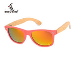BOBO BIRD Handmade Polarized Sunglasses Women Men With Colorful Lens Transparent Plastic Frame Bamboo Legs Fashion Gifts CG008