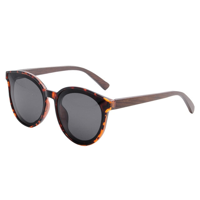 LONSY BAMBOO WOOD Brand Design Round Pink Sunglasses Women Men Fashion Sunglasses UV400 Protection Lenses Free Shipping LS5033