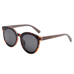 LONSY BAMBOO WOOD Brand Design Round Pink Sunglasses Women Men Fashion Sunglasses UV400 Protection Lenses Free Shipping LS5033