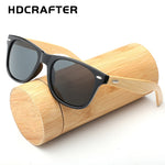 HDCRAFTER brand  bamboo sunglasses men fashion square sunglasses women wooden frame mirrored sun glasses for men UV400 mulit