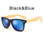 HDCRAFTER brand  bamboo sunglasses men fashion square sunglasses women wooden frame mirrored sun glasses for men UV400 mulit