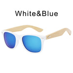 HDCRAFTER brand  bamboo sunglasses men fashion square sunglasses women wooden frame mirrored sun glasses for men UV400 mulit