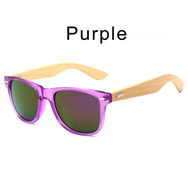 HDCRAFTER brand  bamboo sunglasses men fashion square sunglasses women wooden frame mirrored sun glasses for men UV400 mulit