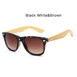 HDCRAFTER brand  bamboo sunglasses men fashion square sunglasses women wooden frame mirrored sun glasses for men UV400 mulit