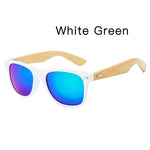 HDCRAFTER brand  bamboo sunglasses men fashion square sunglasses women wooden frame mirrored sun glasses for men UV400 mulit