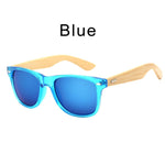 HDCRAFTER brand  bamboo sunglasses men fashion square sunglasses women wooden frame mirrored sun glasses for men UV400 mulit