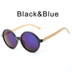 Round Wooden women Sunglasses men vintage bamboo ladies Sunglasses for female mirrored sung glasses eyewear fashion UV400