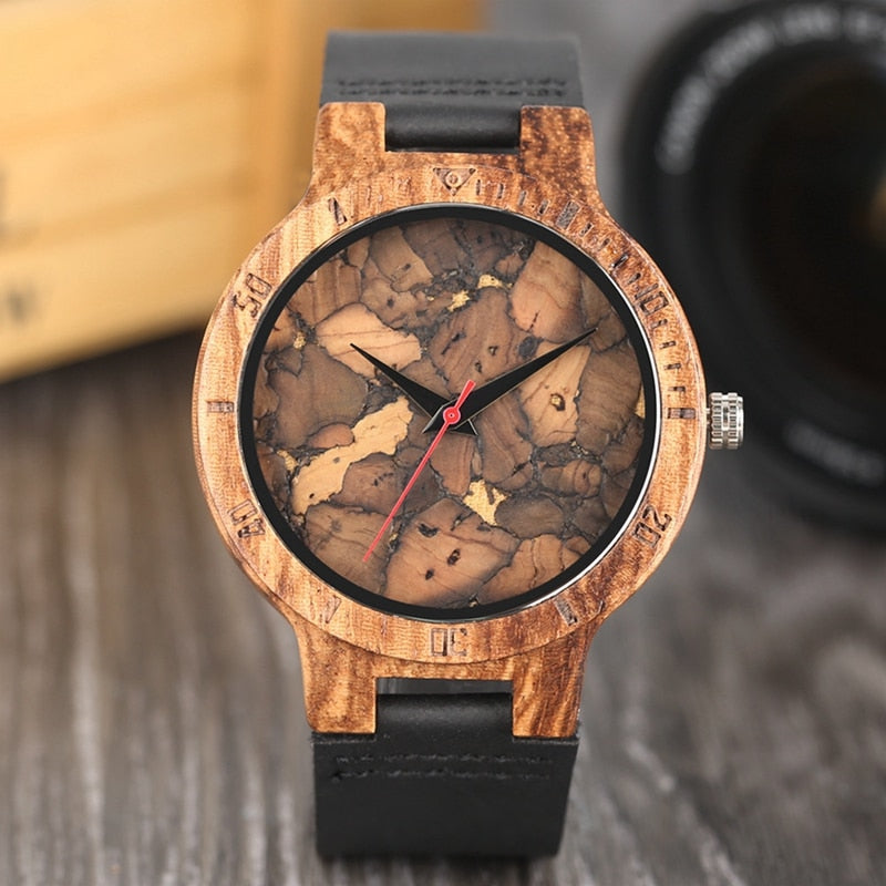 Retro Wooden Watches Quartz Watch Men Original Bamboo Clock Male Fashion Soft Genuine Leather Reloj de madera Top Luxury Gifts