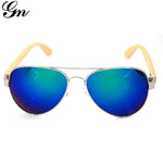 G M Newest Bamboo Sunglasses Men Wooden Sun glasses Women Fashion Designer  Mirror Original Wood Glasses Oculos de sol
