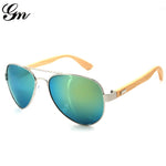 G M Newest Bamboo Sunglasses Men Wooden Sun glasses Women Fashion Designer  Mirror Original Wood Glasses Oculos de sol