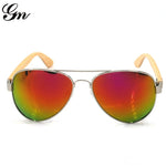 G M Newest Bamboo Sunglasses Men Wooden Sun glasses Women Fashion Designer  Mirror Original Wood Glasses Oculos de sol