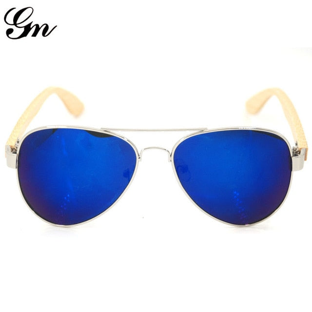 G M Newest Bamboo Sunglasses Men Wooden Sun glasses Women Fashion Designer  Mirror Original Wood Glasses Oculos de sol