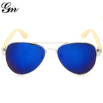 G M Newest Bamboo Sunglasses Men Wooden Sun glasses Women Fashion Designer  Mirror Original Wood Glasses Oculos de sol