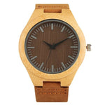 Creative Rectangle Dial Wood Watch Natural Handmade Light Bamboo Fashion Men Women Casual Quartz Wristwatch Genuine Leather Gift