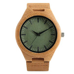 Creative Rectangle Dial Wood Watch Natural Handmade Light Bamboo Fashion Men Women Casual Quartz Wristwatch Genuine Leather Gift