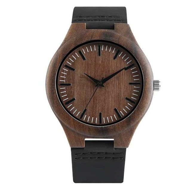 Creative Rectangle Dial Wood Watch Natural Handmade Light Bamboo Fashion Men Women Casual Quartz Wristwatch Genuine Leather Gift
