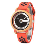 BOBO BIRD Women Watches Bamboo Wood Watch Soft Color Silicone Strap Fashion Sport Wristwatch in Gift Boxes K-R11