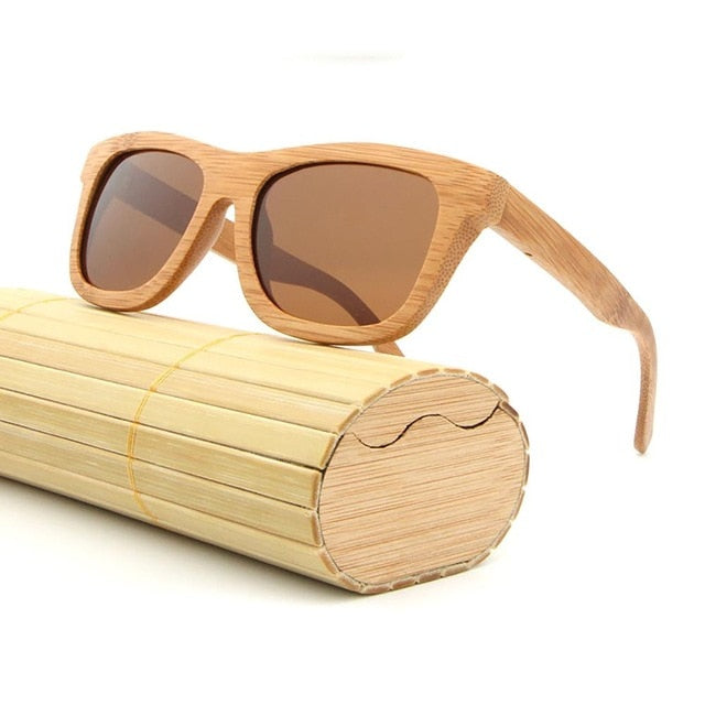 2018 New Fashion Products Men Women Glass Bamboo Sunglasses AU Retro Vintage Wood Lens Wooden Frame Handmade