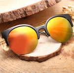 2018 Fashion Wooden Round Sunglasses For Men/Women,Bamboo Legs Free Shipping