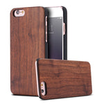 KISSCASE 100% Real Wood Case For iPhone 8 7 6 6S X XS Max XR 5S Genuine Original Bamboo Cover For Samsung S8 S9 Plus S6 S7 Edge