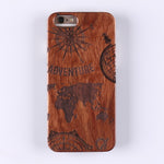 Real Bamboo Stereo Pattern Wood Case For iPhone 7 6Plus 8 8Plus XS Max Case Coque Phone Accessories For SAMSUNG S8 S9 plus