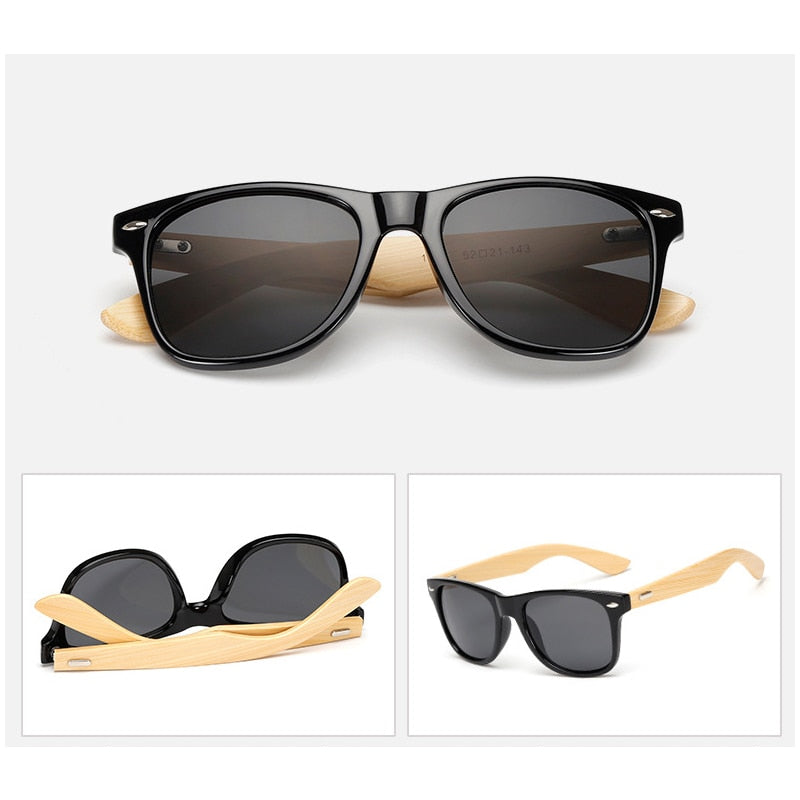 HARKO,Bamboo Sunglasses Men Retro Wood Sunglass Women Design Sport Goggles Gold Mirror Sun Glasses Shades