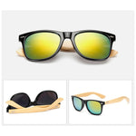 HARKO,Bamboo Sunglasses Men Retro Wood Sunglass Women Design Sport Goggles Gold Mirror Sun Glasses Shades