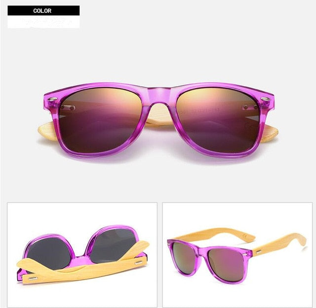 HARKO,Bamboo Sunglasses Men Retro Wood Sunglass Women Design Sport Goggles Gold Mirror Sun Glasses Shades