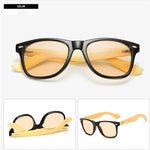 HARKO,Bamboo Sunglasses Men Retro Wood Sunglass Women Design Sport Goggles Gold Mirror Sun Glasses Shades