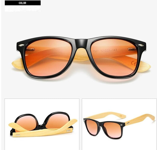 HARKO,Bamboo Sunglasses Men Retro Wood Sunglass Women Design Sport Goggles Gold Mirror Sun Glasses Shades