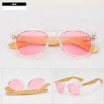 HARKO,Bamboo Sunglasses Men Retro Wood Sunglass Women Design Sport Goggles Gold Mirror Sun Glasses Shades